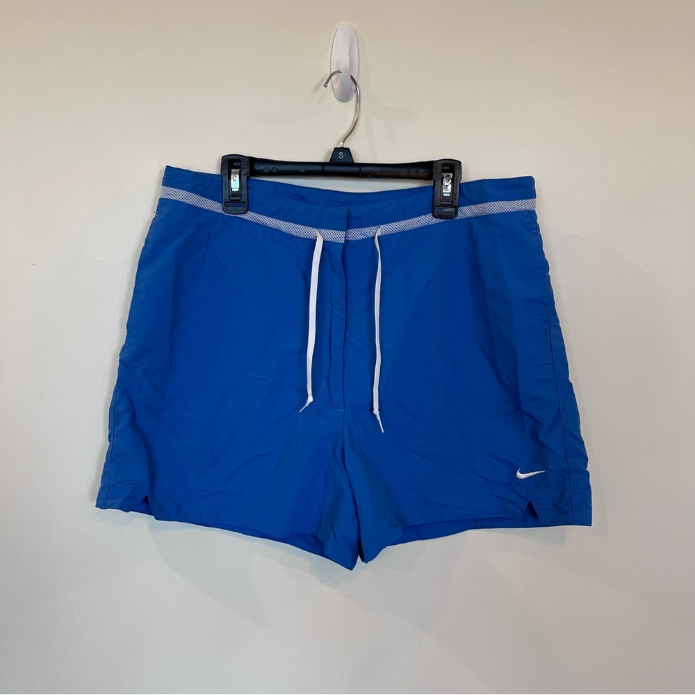 Nike Shorts Womens Medium 8-10 Swim Activewear Blue